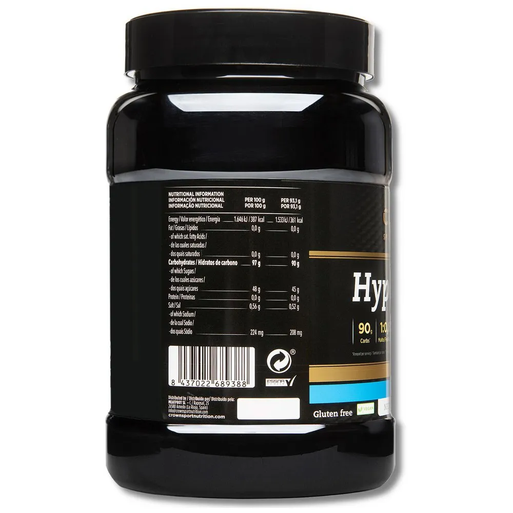 Crown Sport Nutrition Hyperdrink 90 Energidryckspulver Neutral Smak 1.49kg, Black, One Size