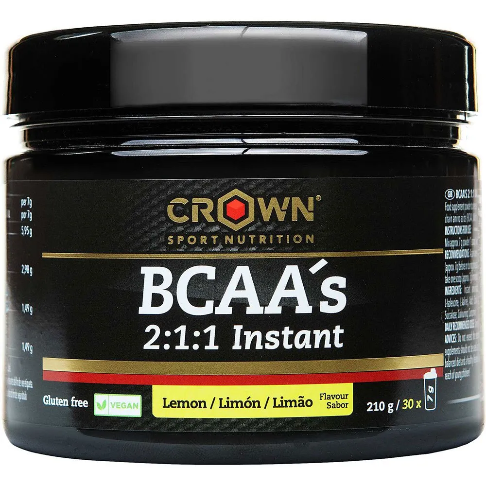 Crown Sport Nutrition Instant Bcaa-pulver Citron 210g, Black, One Size