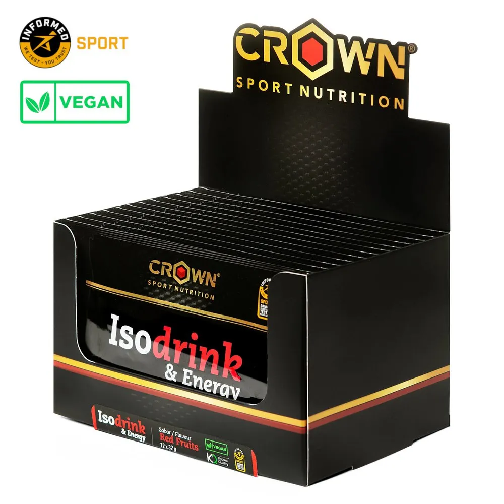 Crown Sport Nutrition Isodrink Isotonisk Endosförpackning Bär 32g 12 Enheter, Black, One Size