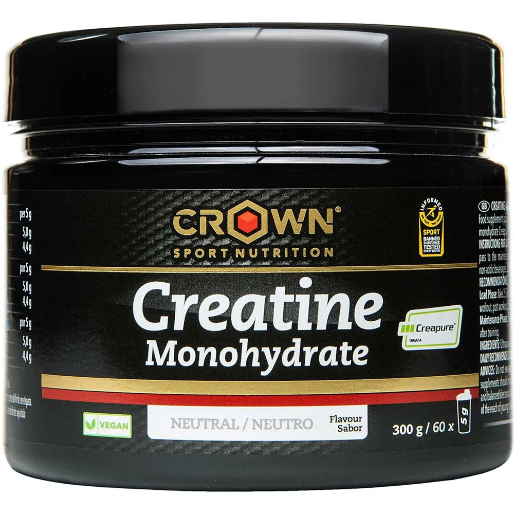 Crown Sport Nutrition Monohydrate Kreatinpulver 300g, Black, One Size