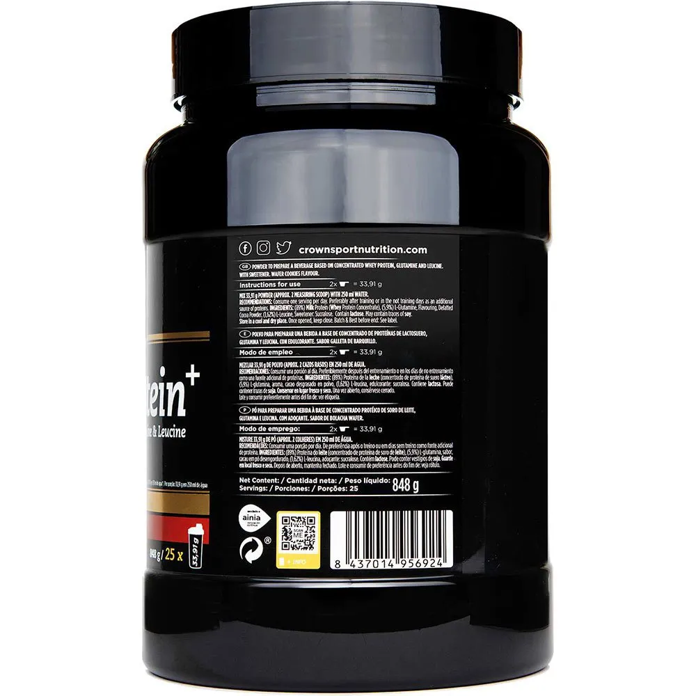 Crown Sport Nutrition Plus Vassleprotein Våfflor 848g, Black, One Size