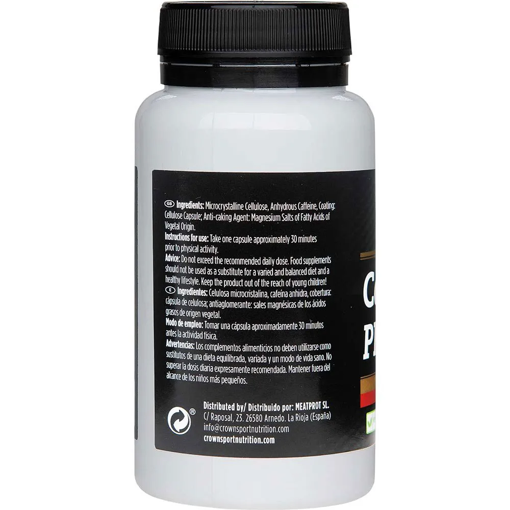 Crown Sport Nutrition Pro Kapslar Koffein 120 Enheter, Black, One Size