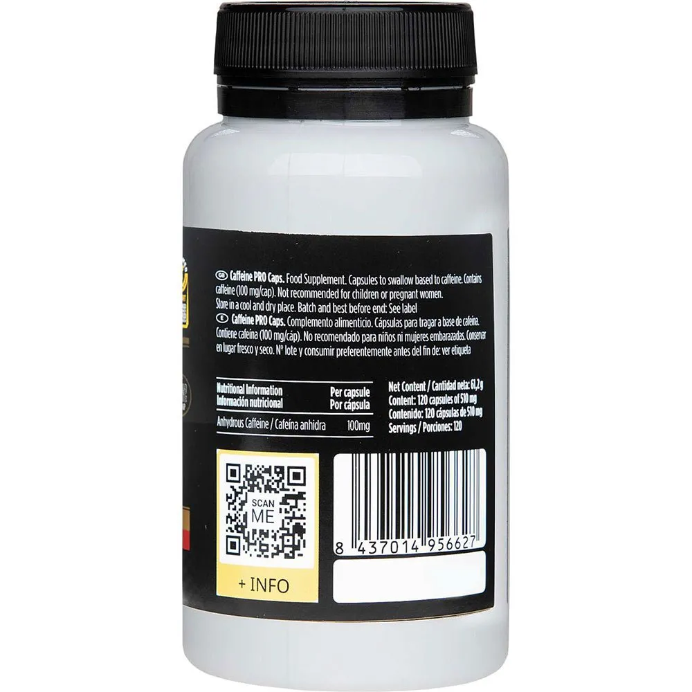 Crown Sport Nutrition Pro Kapslar Koffein 120 Enheter, Black, One Size