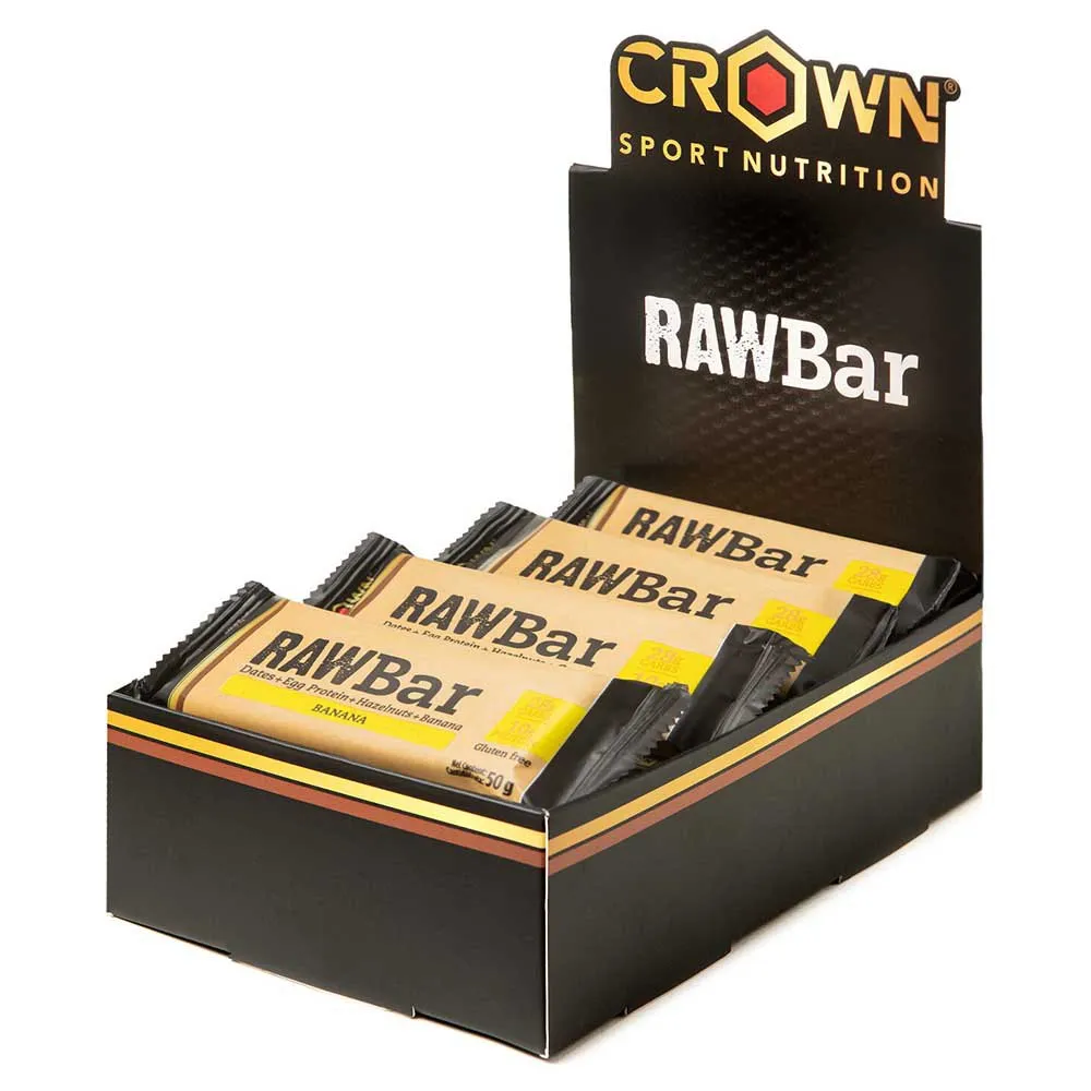 Crown Sport Nutrition Raw Energibar Låda Banan Och Hasselnöt 50g 12 Enheter, Multicolor, One Size