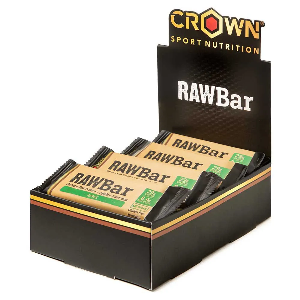 Crown Sport Nutrition Raw Vegan Energibar Låda äpple 50g 12 Enheter, Multicolor, One Size