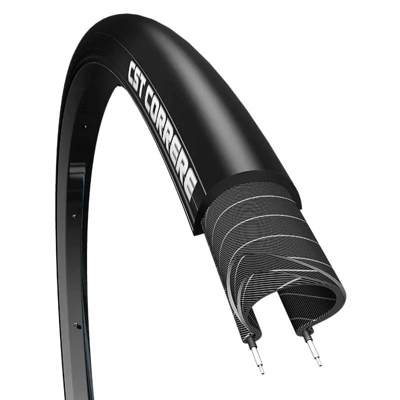 CST Premium Correre Tubeless 28´´-tubeless 700 X 25c Styv Landsvägsdäck, Black, 700C x 25 CST Premium Correre Tubeless 28´´-tubeless 700 X 25c Styv Landsvägsdäck, Black, 700C x 25