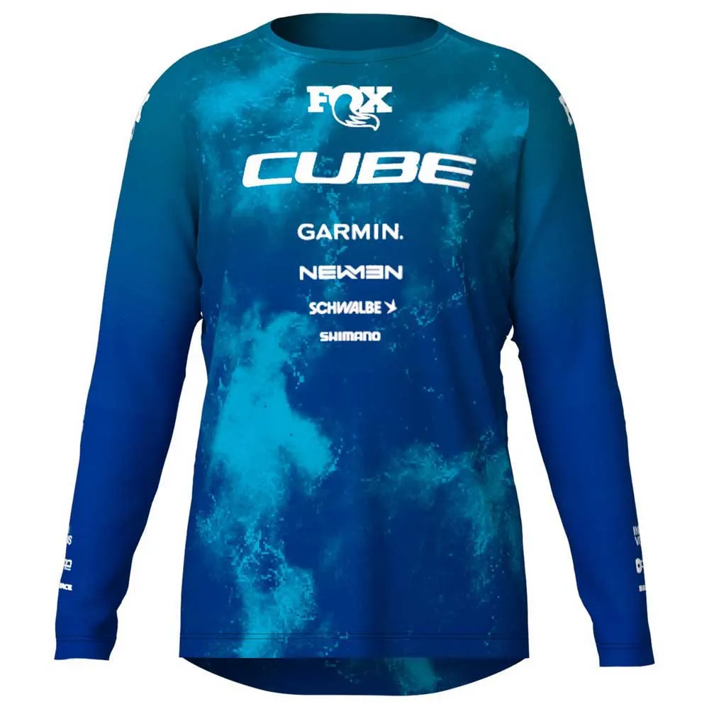 Cube Actionteam Långärmad Endurotröja, Blue / green, 3XL