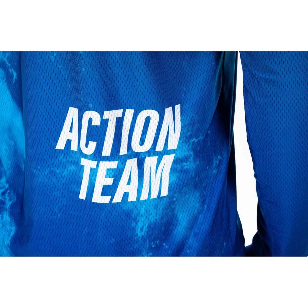 Cube Actionteam Långärmad Endurotröja, Blue / green, 3XL