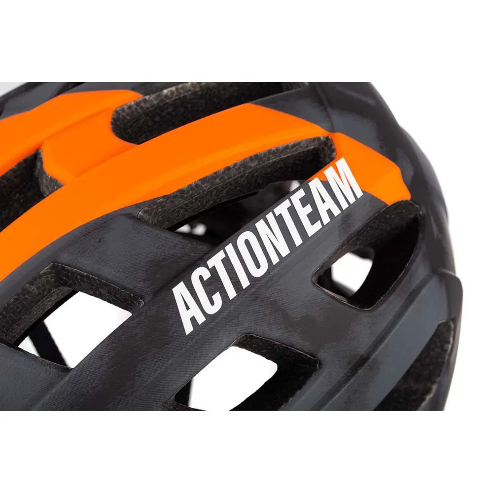 Cube Badger X Action Team Mtb-hjälm, Grey / orange Cube Badger X Action Team Mtb-hjälm, Grey / orange