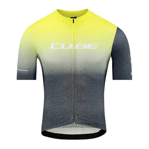 Cube Blackline Race Korta ärmar Cykeltröja, Yellow / grey, L