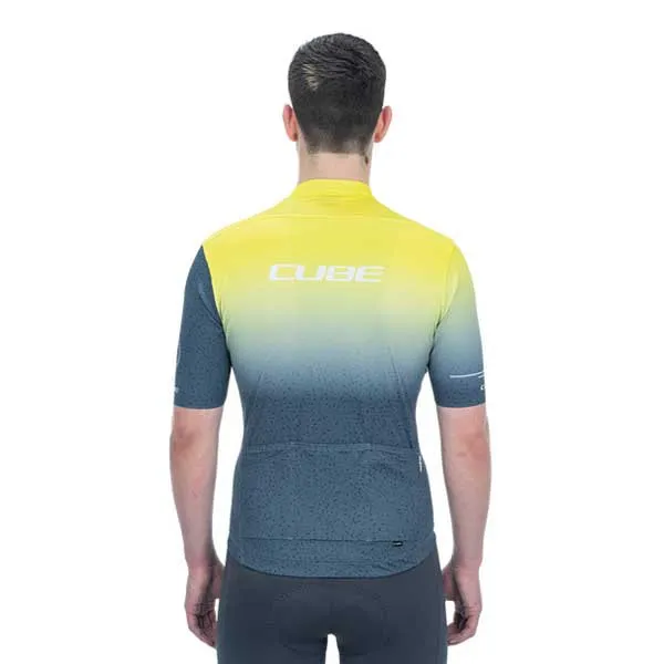 Cube Blackline Race Korta ärmar Cykeltröja, Yellow / grey, L