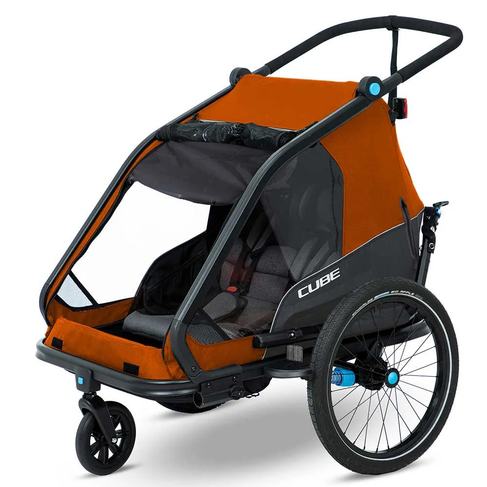 Cube Cmpt X Actionteam Double Cykelkärra, Grey / orange, One Size