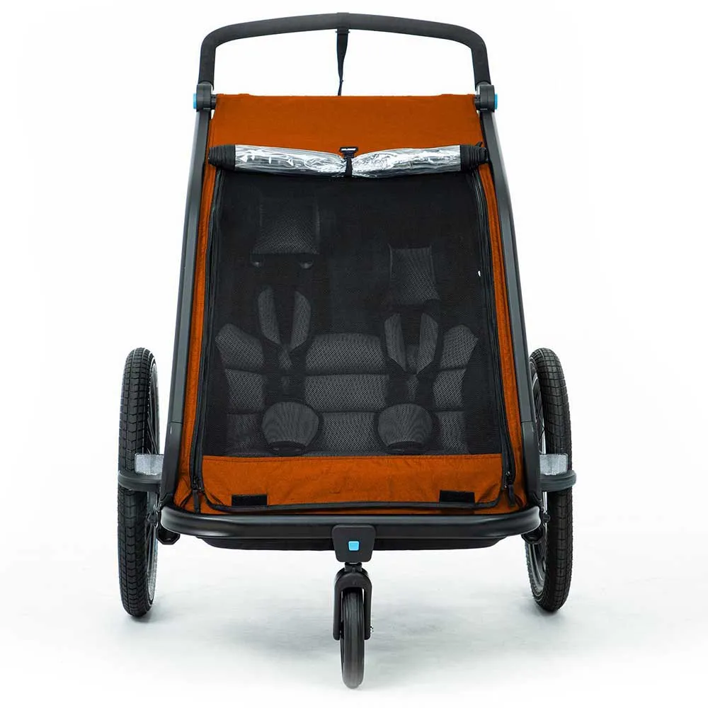 Cube Cmpt X Actionteam Double Cykelkärra, Grey / orange, One Size
