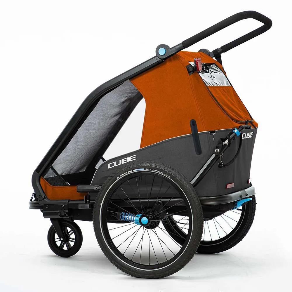 Cube Cmpt X Actionteam Double Cykelkärra, Grey / orange, One Size