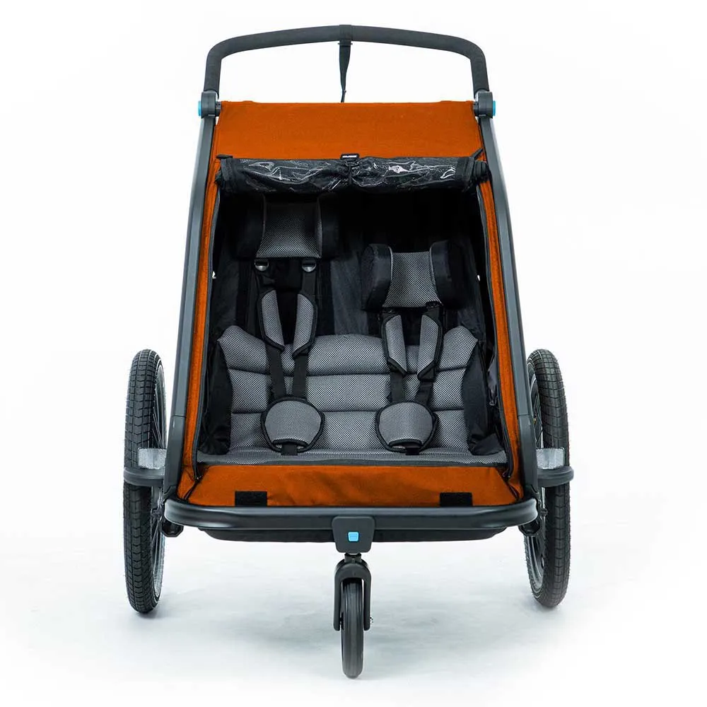 Cube Cmpt X Actionteam Double Cykelkärra, Grey / orange, One Size