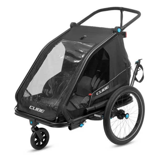Cube Double Cmpt Cykelkärra, Black, Max 42kg