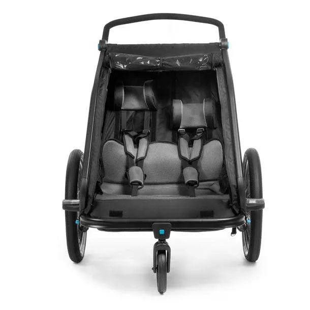 Cube Double Cmpt Cykelkärra, Black, Max 42kg