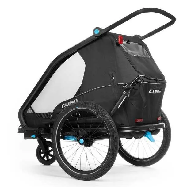 Cube Double Cmpt Cykelkärra, Black, Max 42kg