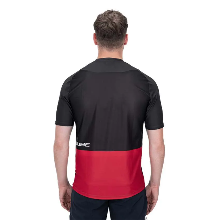 Cube Edge Kortärmad Endurotröja, Black / Red, S Cube Edge Kortärmad Endurotröja, Black / Red, S