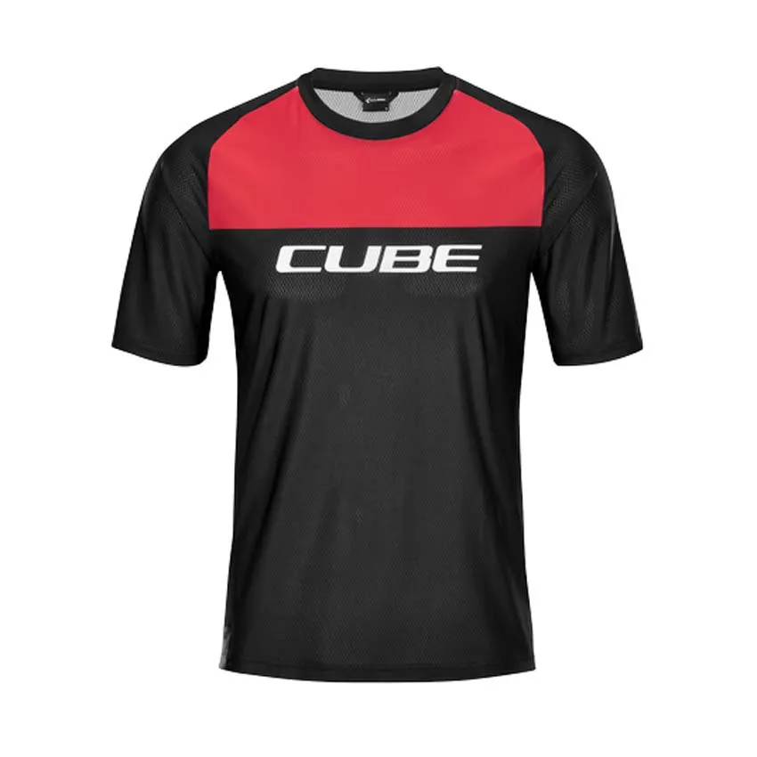 Cube Edge Kortärmad Endurotröja, Black / Red, S Cube Edge Kortärmad Endurotröja, Black / Red, S