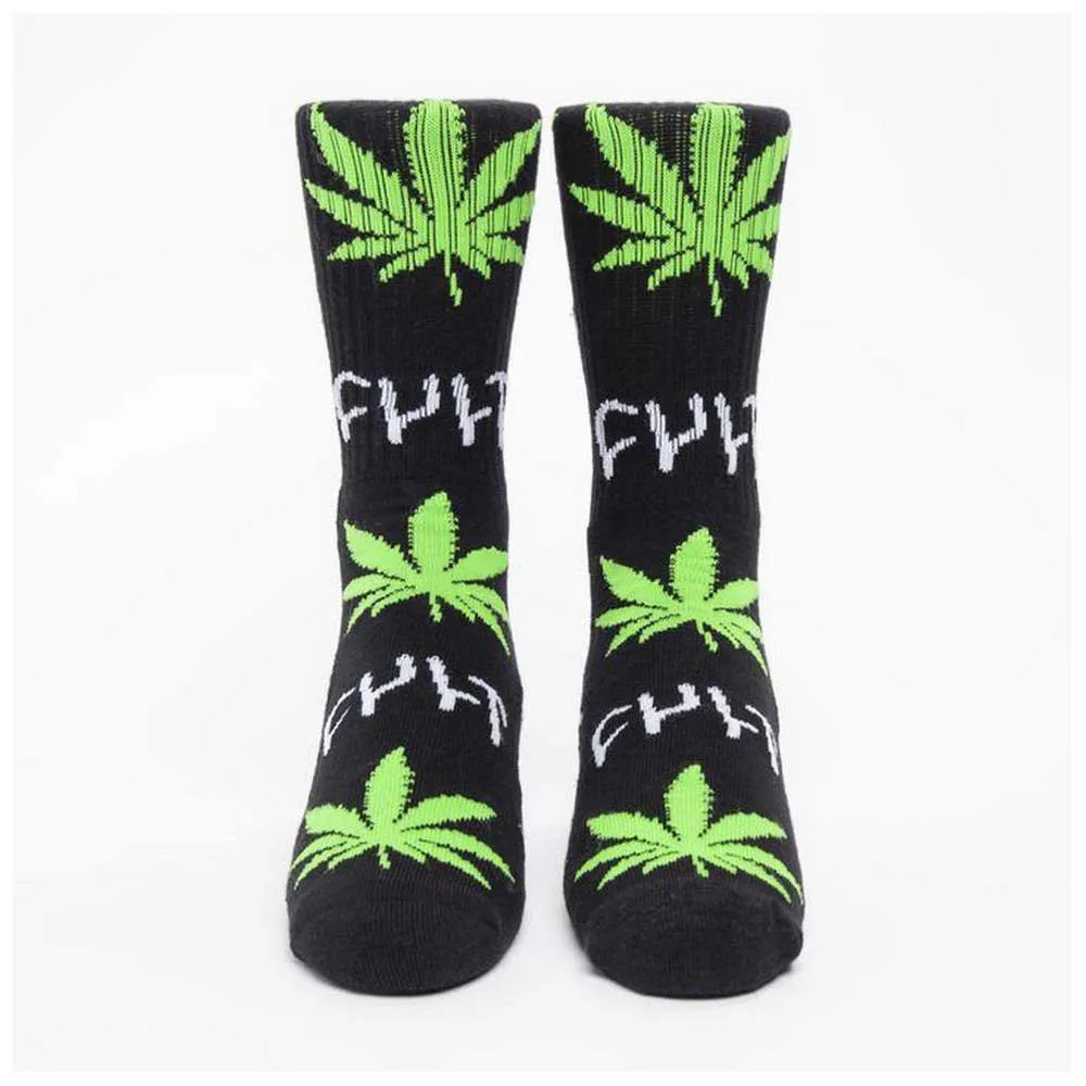 CULT Plantlife Crew Strumpor, Black / green CULT Plantlife Crew Strumpor, Black / green