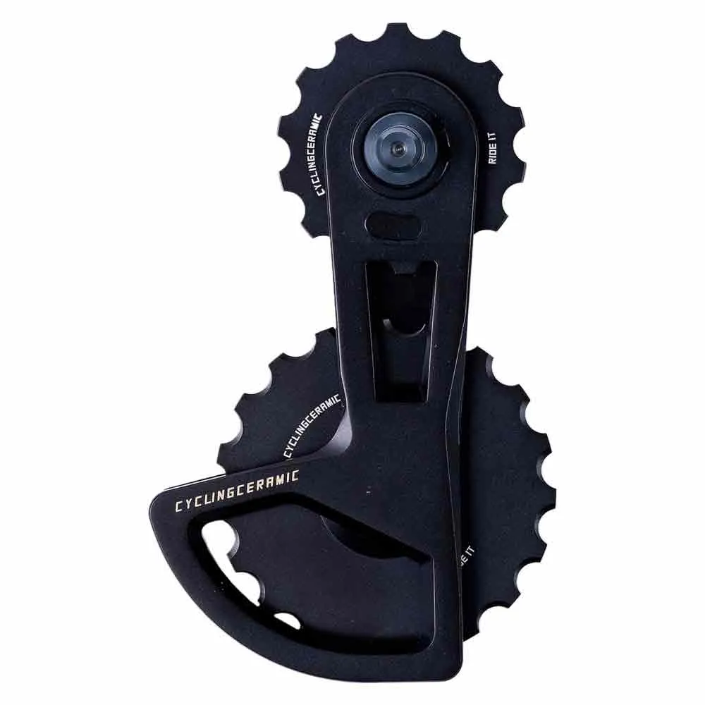 CYCLINGCERAMIC Ospw Pro Shimano 105 Di2 12s/105 R7000 11s Jockeyhjulsystem, Black, 14-19t