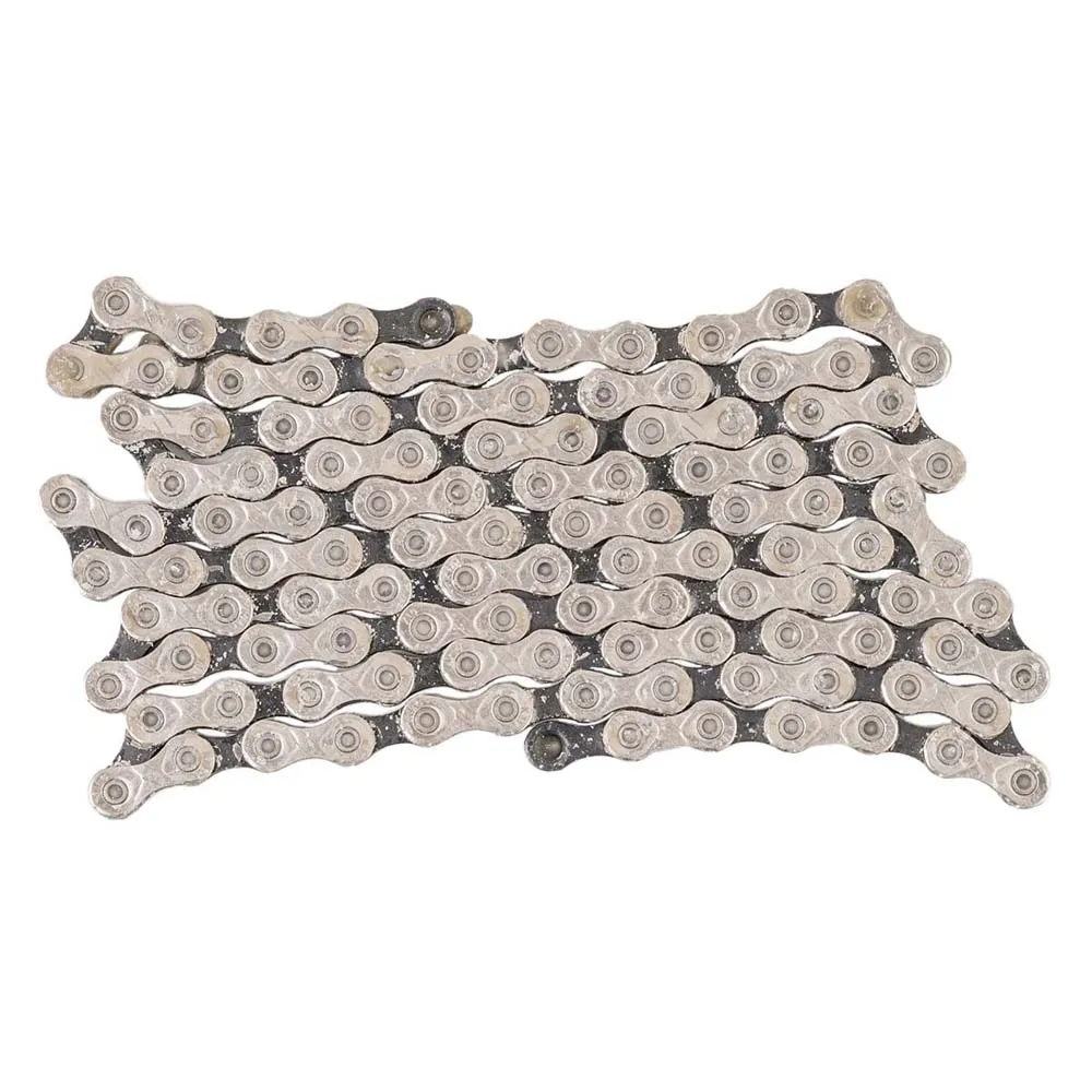CYCLINGCERAMIC Race Waxed Track Kedja, Silver / black, 112 Links, 1s CYCLINGCERAMIC Race Waxed Track Kedja, Silver / black, 112 Links, 1s