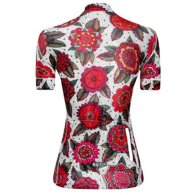 Cycology Cyco Floral Korta ärmar Cykeltröja, Pink / White, XS