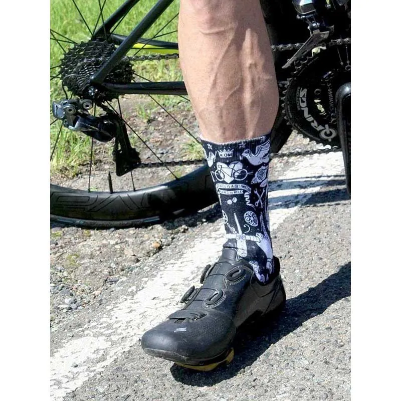 Cycology Velo Tattoo Strumpor, Black Cycology Velo Tattoo Strumpor, Black