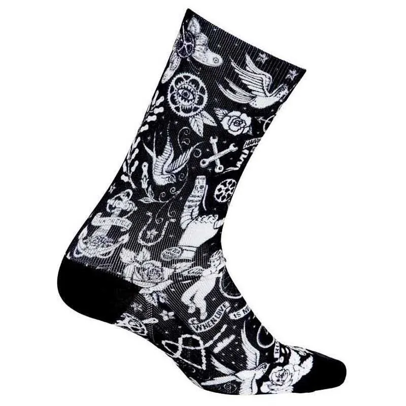 Cycology Velo Tattoo Strumpor, Black Cycology Velo Tattoo Strumpor, Black