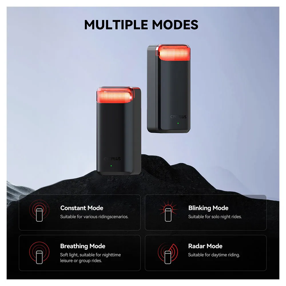 Cycplus L7 Radar Bakljus, Black / red, One Size Cycplus L7 Radar Bakljus, Black / red, One Size