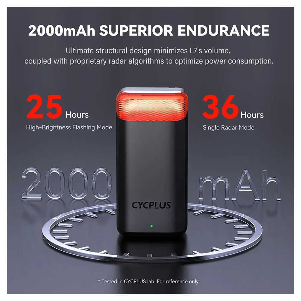 Cycplus L7 Radar Bakljus, Black / red, One Size Cycplus L7 Radar Bakljus, Black / red, One Size