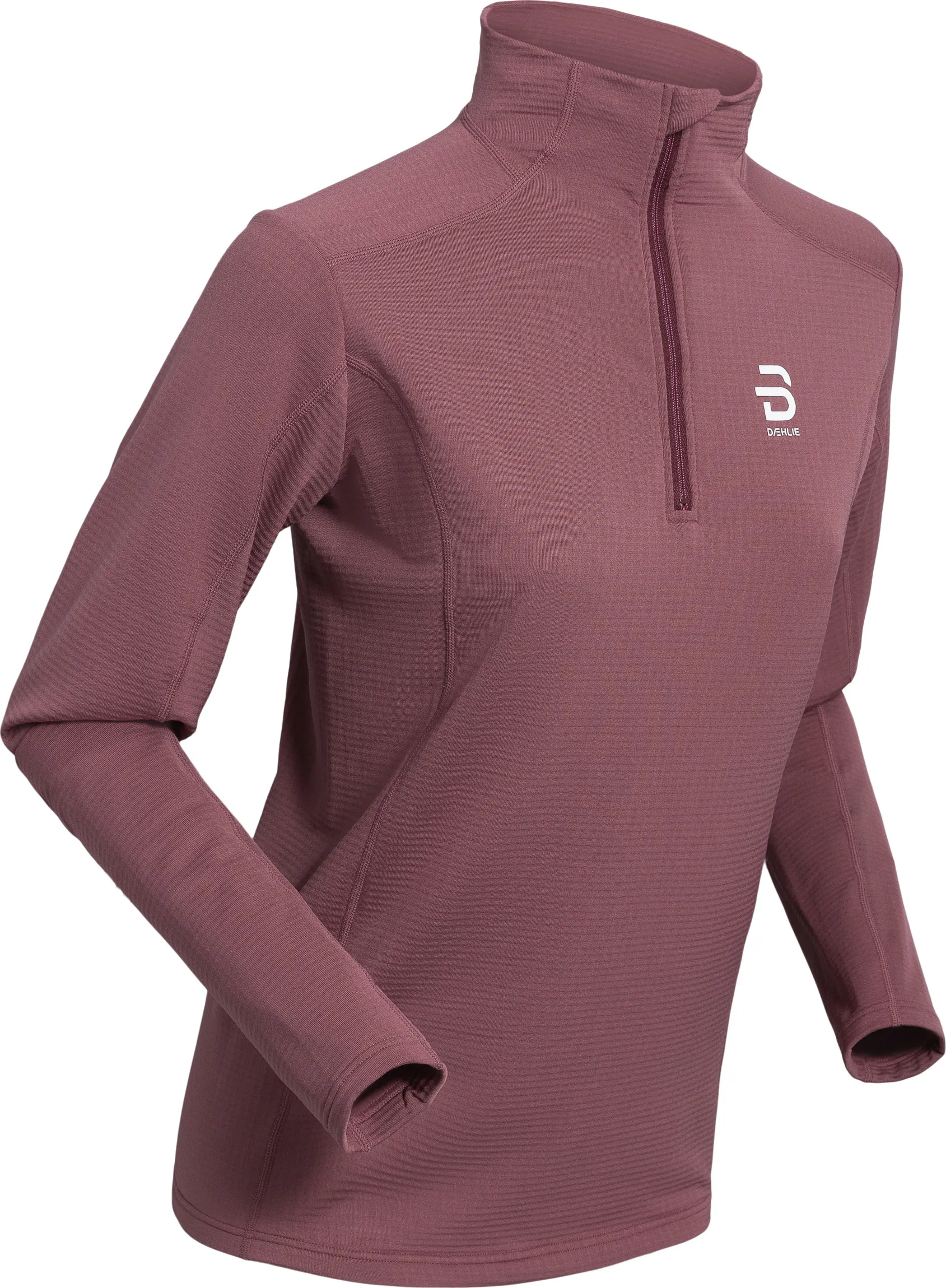 Daehlie Women's Half Zip Grid, Wild Berry Daehlie Women's Half Zip Grid, Wild Berry