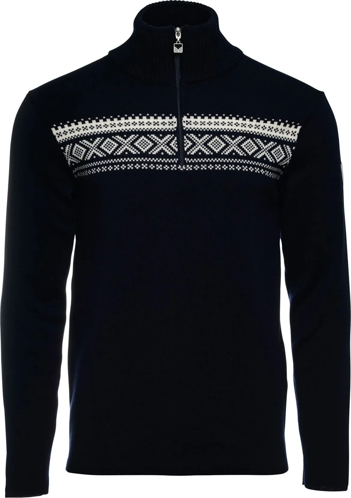 Dale of Norway Men's Dalestølen Merino Wool Sweater, Navy Offwhite