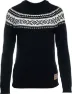 Dale of Norway Women's Vågsøy Wool Sweater, Black Offwhite