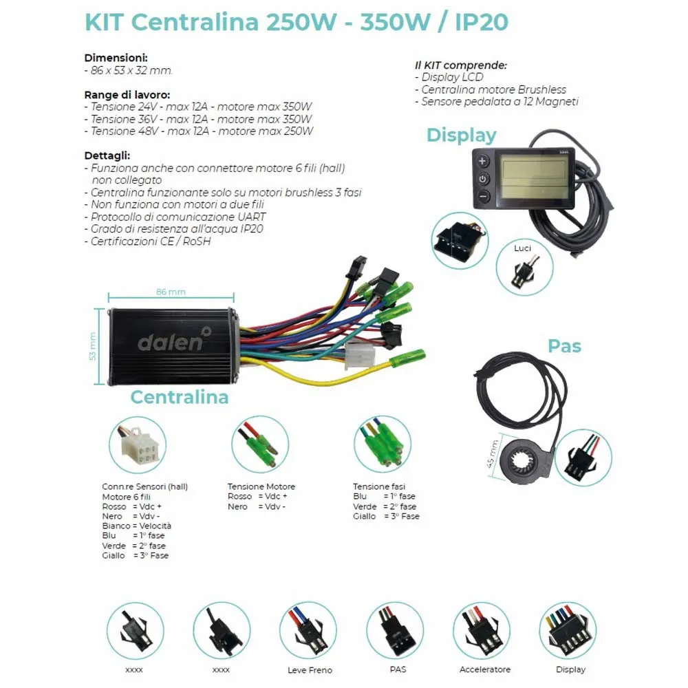 Dalen Kontrollenhet + Display + Sensor 250/ 350w, Multicolor, One Size Dalen Kontrollenhet + Display + Sensor 250/ 350w, Multicolor, One Size