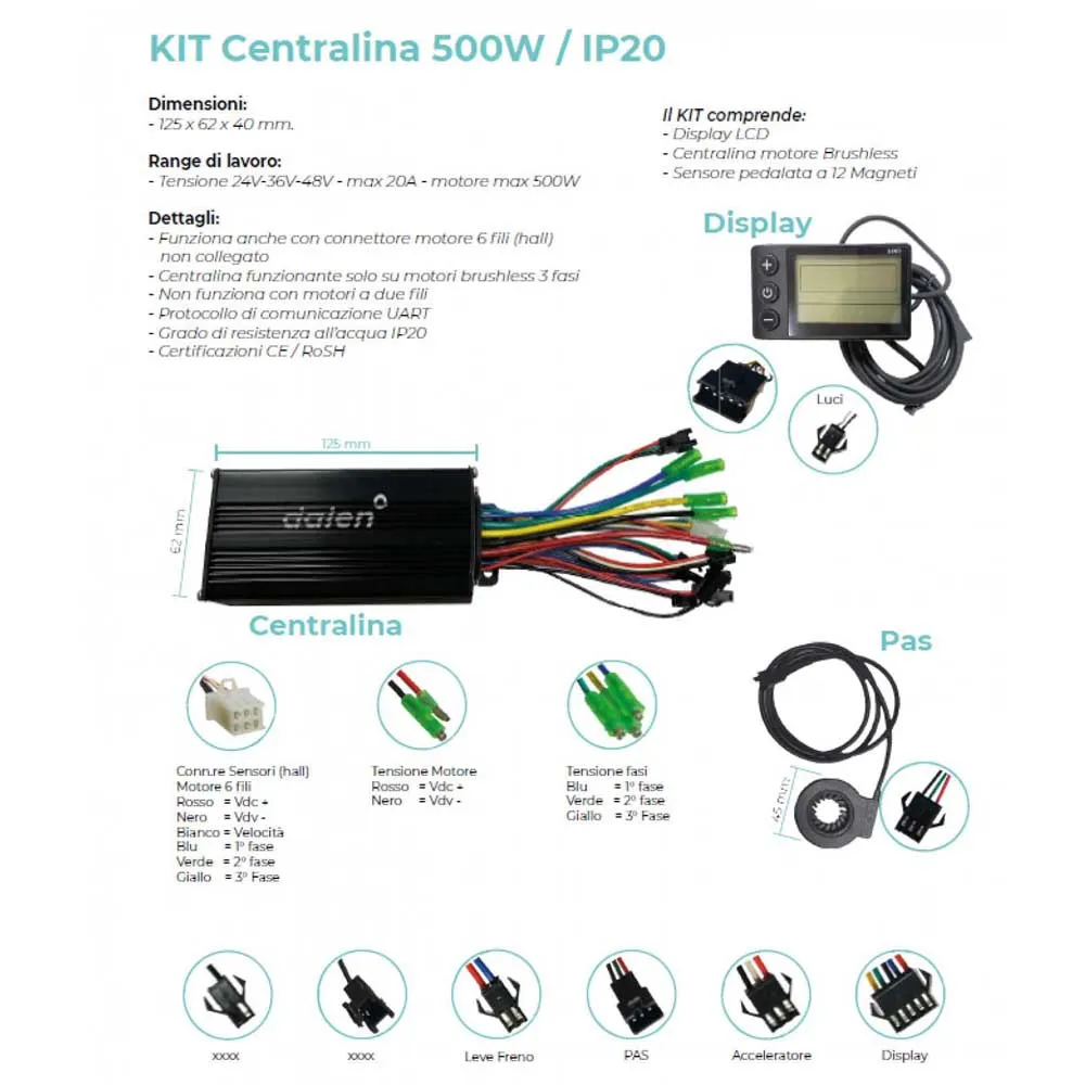 Dalen Kontrollenhet + Display + Sensor 500w, Multicolor, One Size Dalen Kontrollenhet + Display + Sensor 500w, Multicolor, One Size