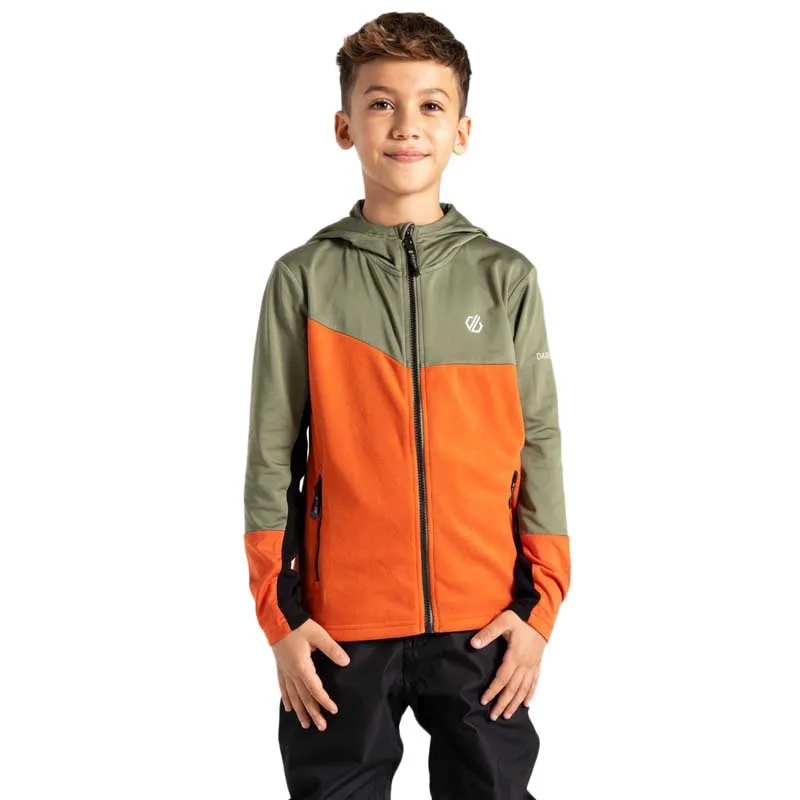 Dare 2b Thriving Iii Core Stretch Sweatshirt Med Dragkedja, Olivine green / orange rust, 14Y Dare 2b Thriving Iii Core Stretch Sweatshirt Med Dragkedja, Olivine green / orange rust, 14Y