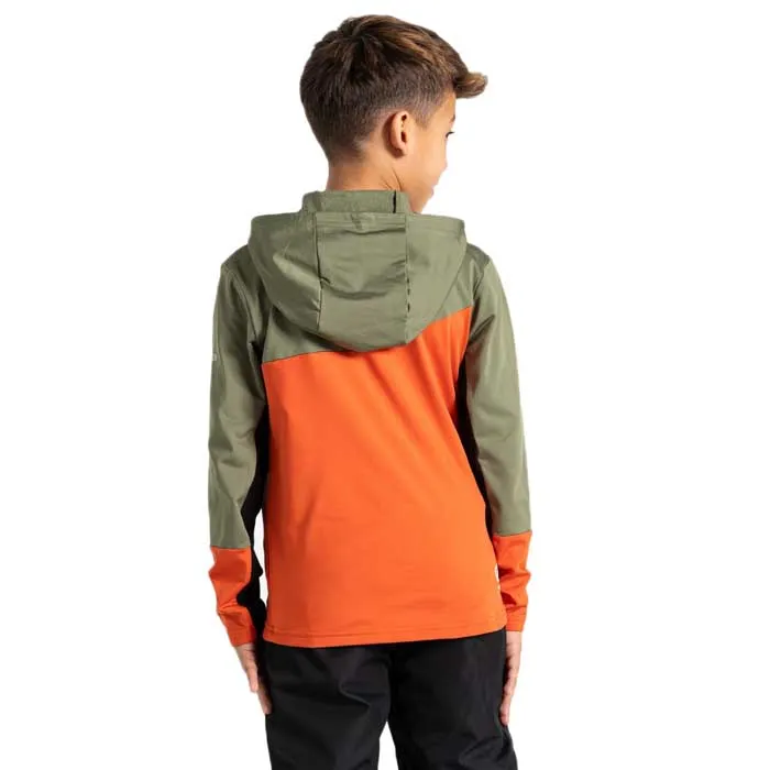 Dare 2b Thriving Iii Core Stretch Sweatshirt Med Dragkedja, Olivine green / orange rust, 14Y Dare 2b Thriving Iii Core Stretch Sweatshirt Med Dragkedja, Olivine green / orange rust, 14Y