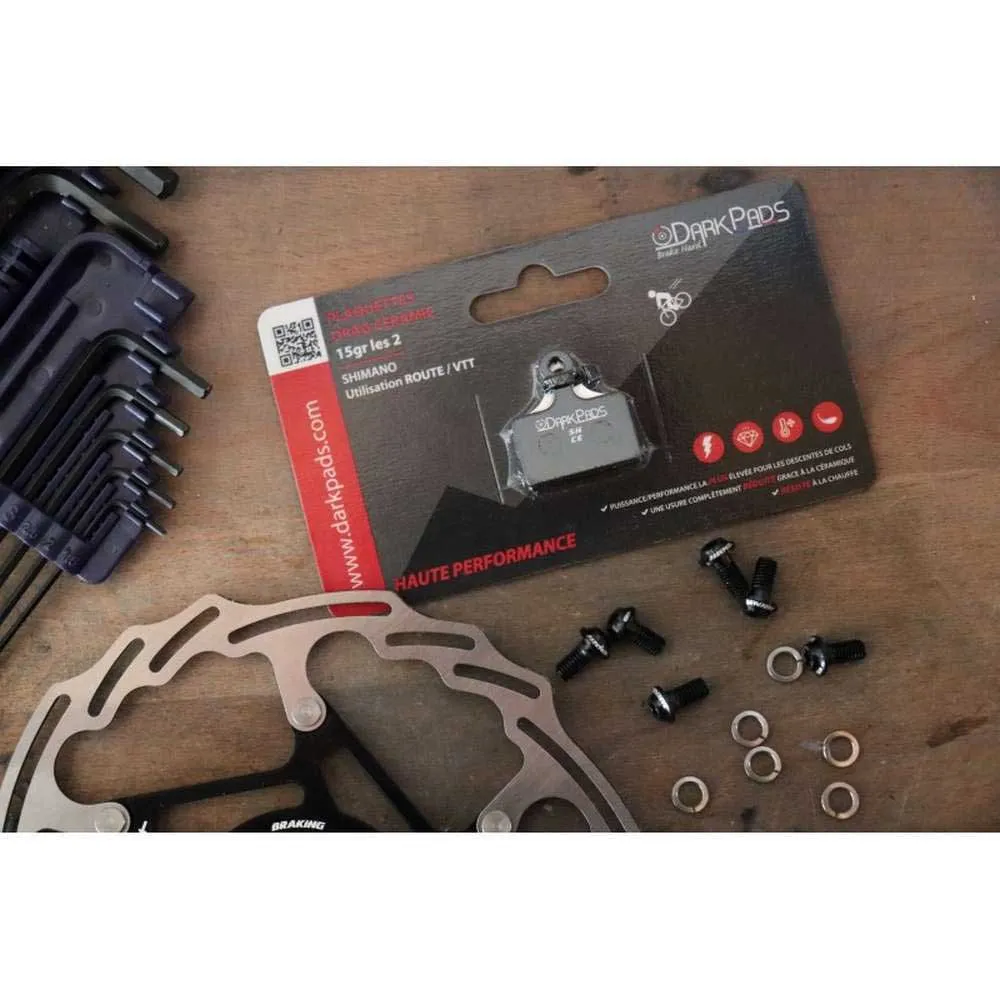 Darkpads Ceramic Shimano Skivbromsbelägg, Black, One Size