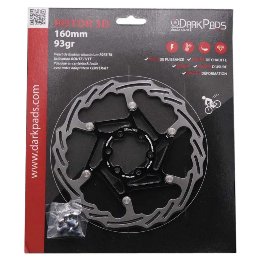 Darkpads Rotor 3d Bromsskiva, Silver, 180mm Darkpads Rotor 3d Bromsskiva, Silver, 180mm