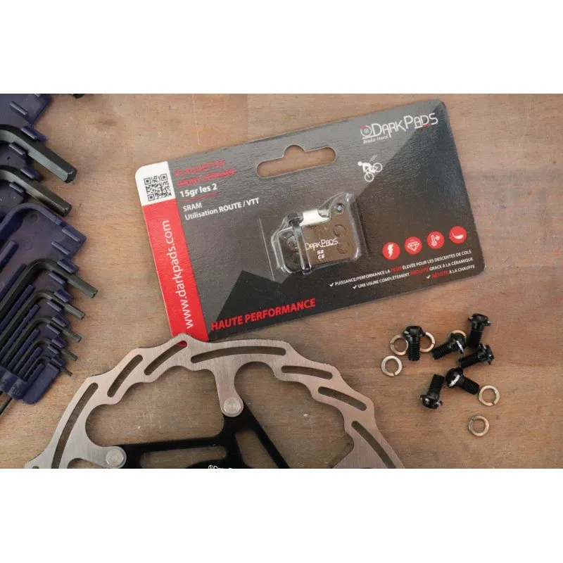 Darkpads Sram Ceramic Skivbromsbelägg, Black, One Size Darkpads Sram Ceramic Skivbromsbelägg, Black, One Size