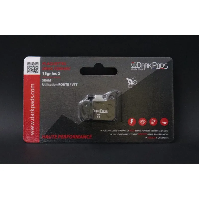 Darkpads Sram Ceramic Skivbromsbelägg, Black, One Size Darkpads Sram Ceramic Skivbromsbelägg, Black, One Size