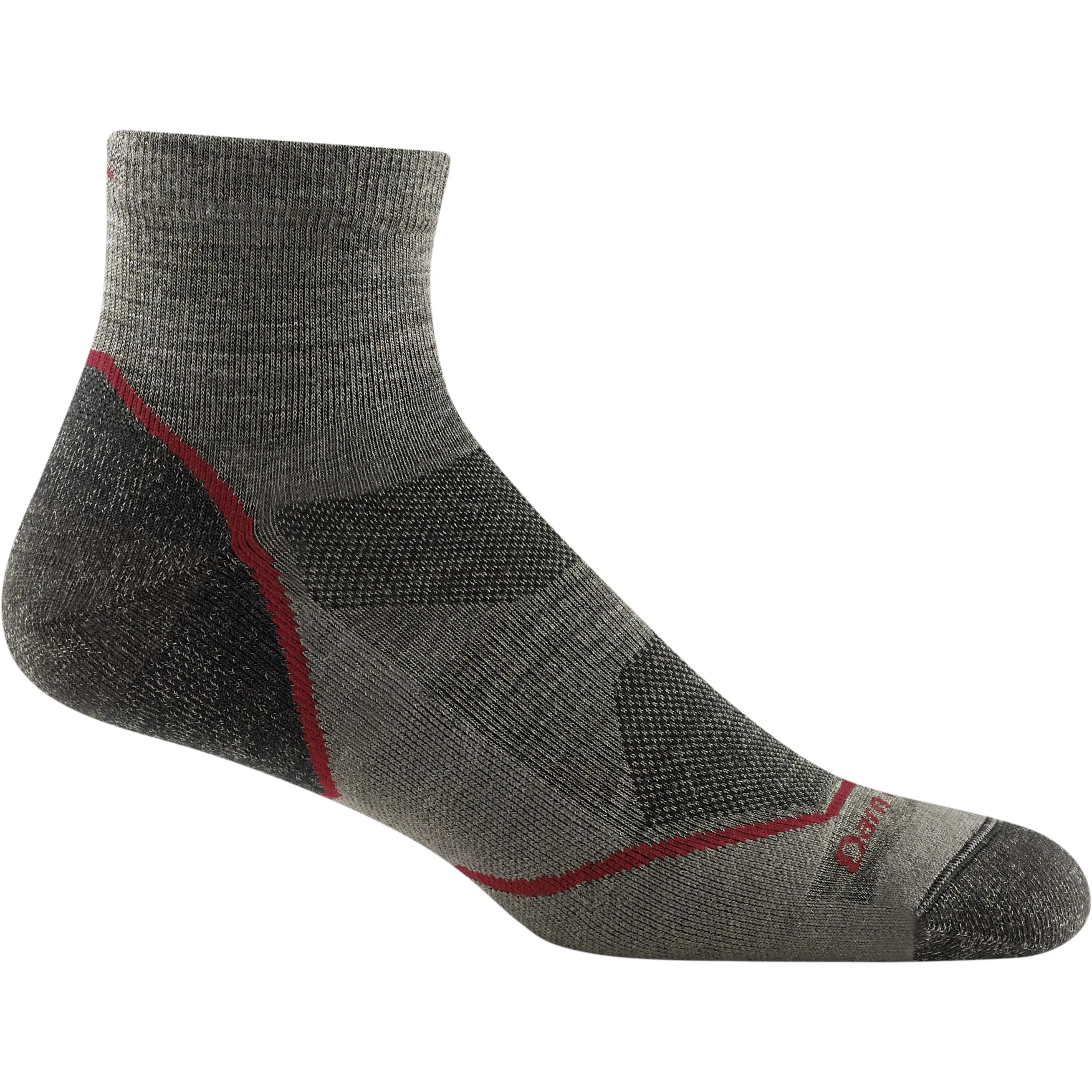 Darn Tough Men's Light Hiker 1/4 Lightweight Hiking Sock, Taupe