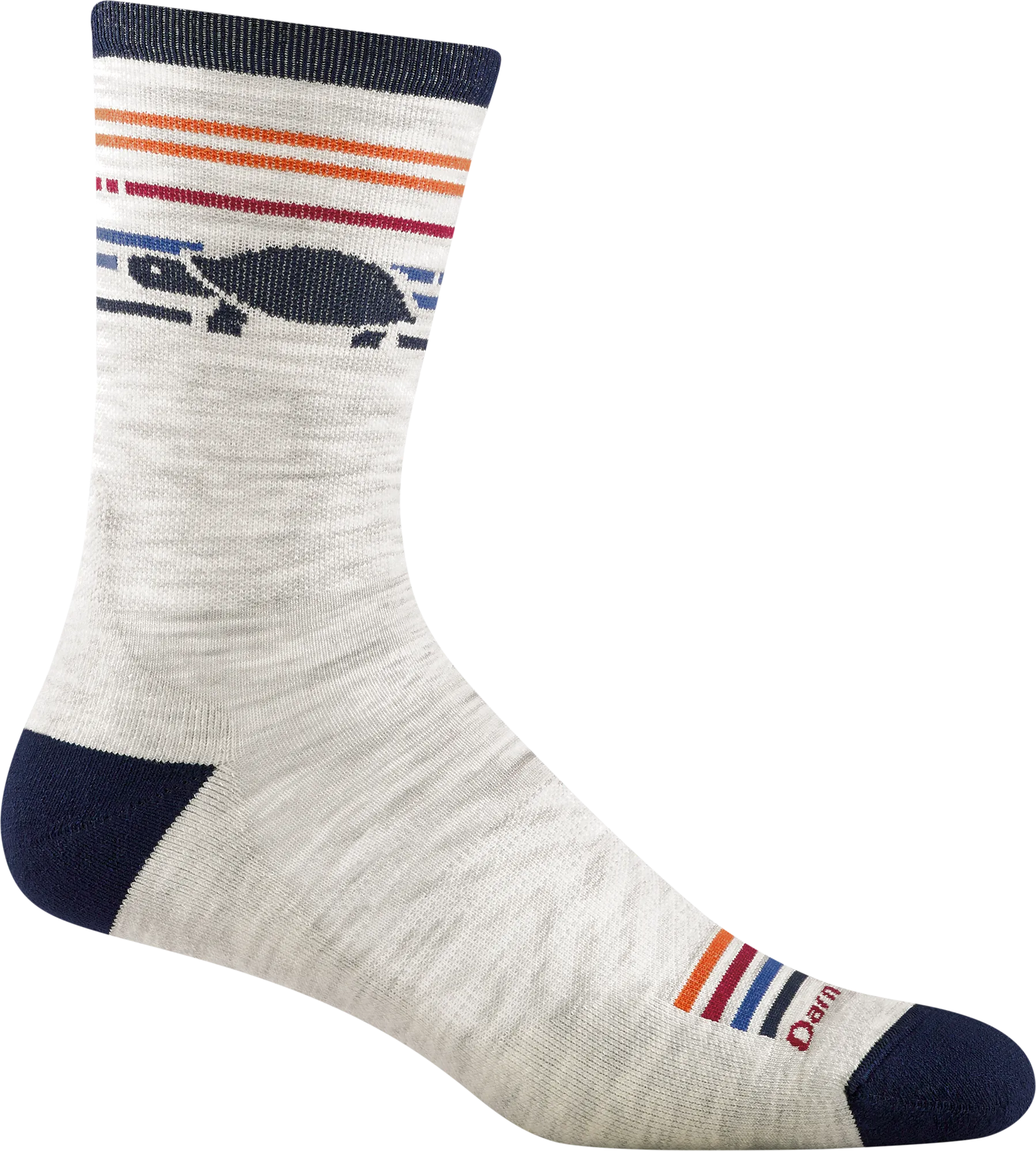 Darn Tough Men's Pacer Micro Crew Ultra-Lightweight Running Sock Cushion, Ash