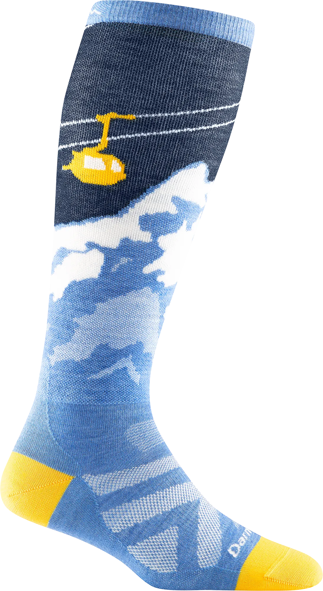 Darn Tough Women's Yeti Over-the-Calf Lightweight Ski & Snowboard Sock No Cushion, Midnight Darn Tough Women's Yeti Over-the-Calf Lightweight Ski & Snowboard Sock No Cushion, Midnight
