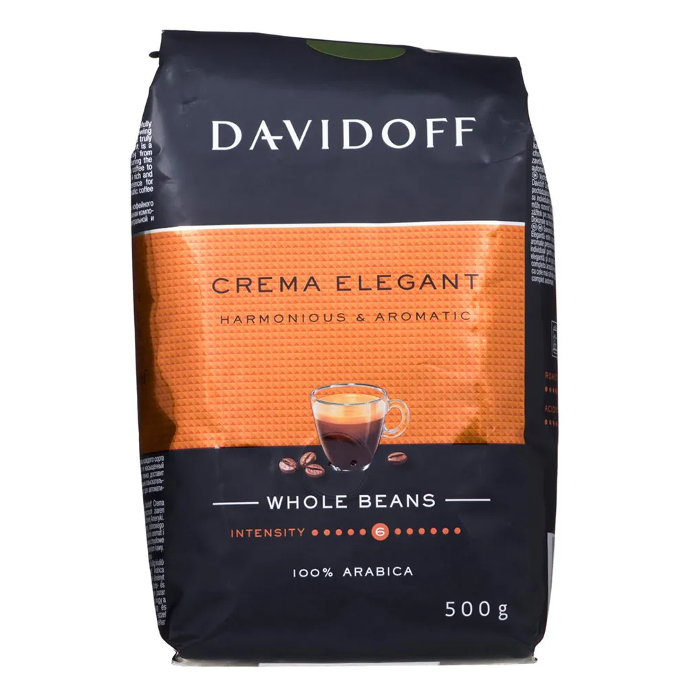Davidoff Cafe Crema Elegant Kaffebönor 500g, Black, One Size