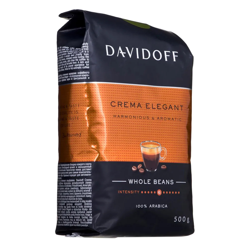 Davidoff Cafe Crema Elegant Kaffebönor 500g, Black, One Size
