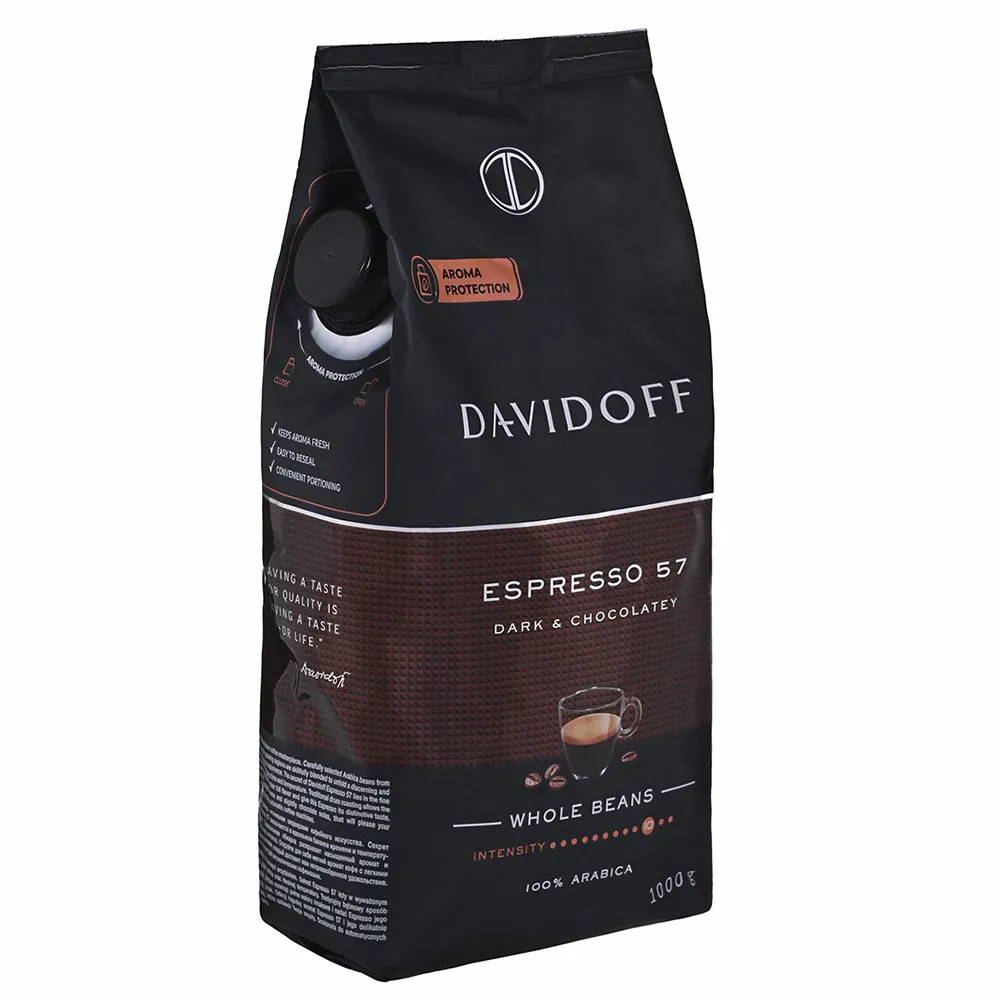 Davidoff Espresso 57 Kaffebönor 1kg, Black, One Size Davidoff Espresso 57 Kaffebönor 1kg, Black, One Size