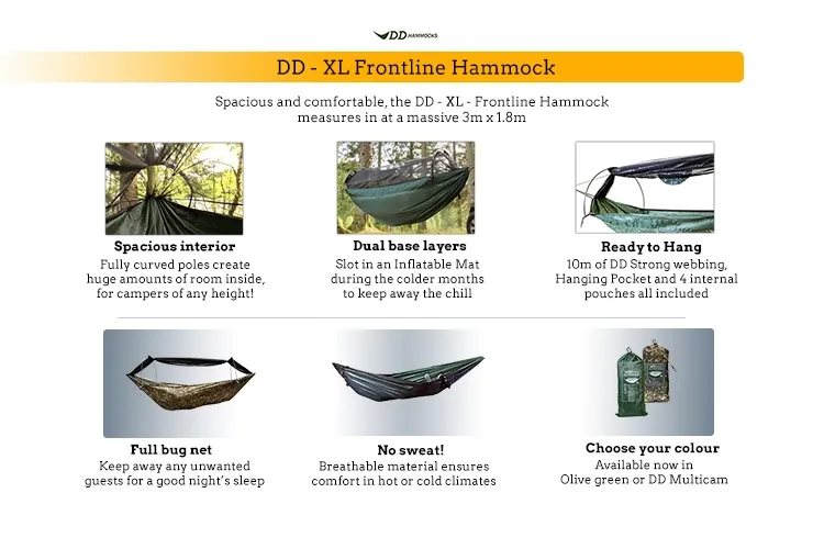 DD Hammocks Frontline XL Hängmatta